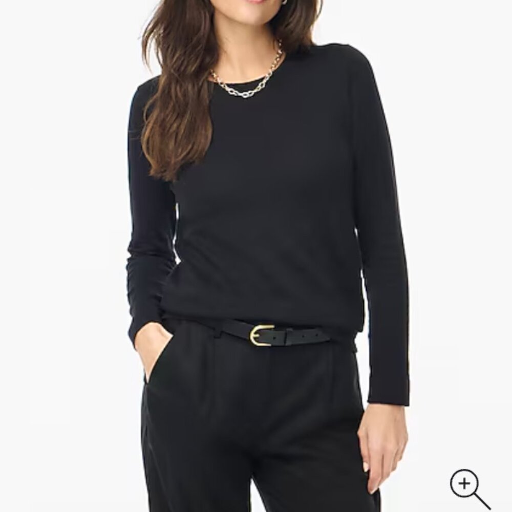J. Crew Factory Cotton Teddie sweater • size medim • CF165 • Black